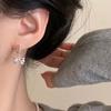 Korean sweet girl heart bow ear buckle metal wind personality creative design earrings small exquisite earrings