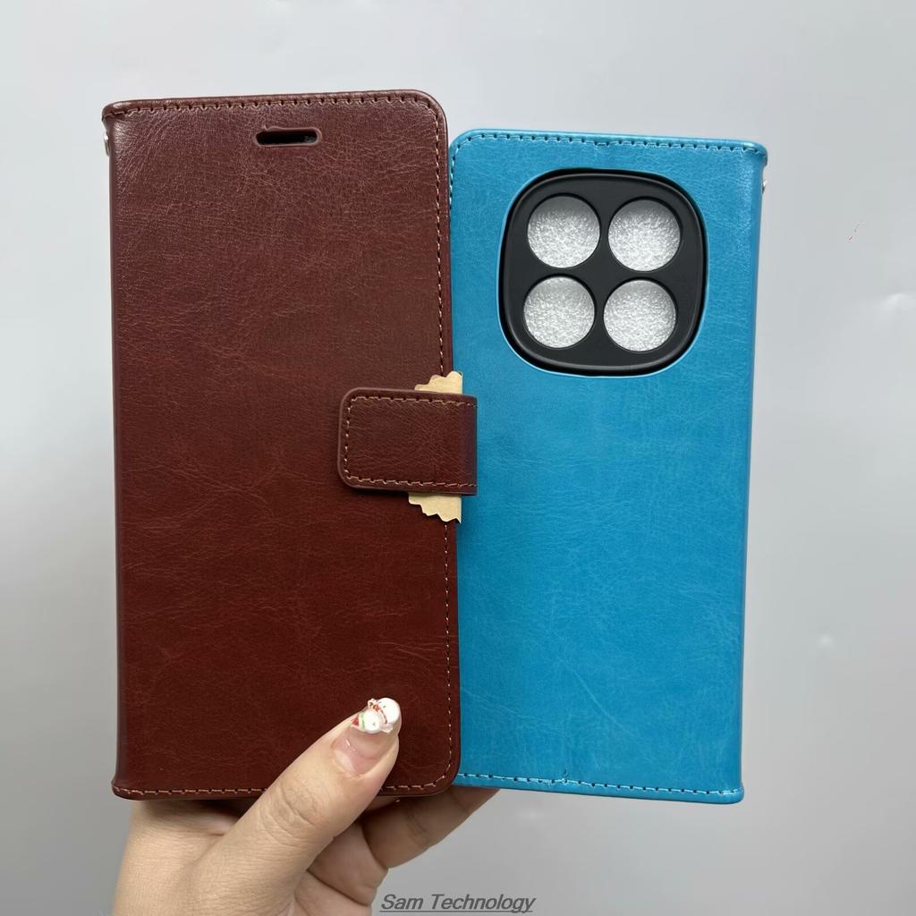 Card Holder Cover Case for Xiaomi Redmi Note 14 Pro 4G / Note14 Pro 5G Global Pu Leather Flip Cover Wallet Case Fundas Coque