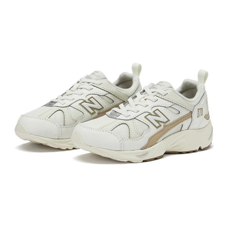 New Balance Nb 878 Mesh Breathable Cushioning Durable Low Top Running Shoes Kids Sneaker Off-White PV878SM1