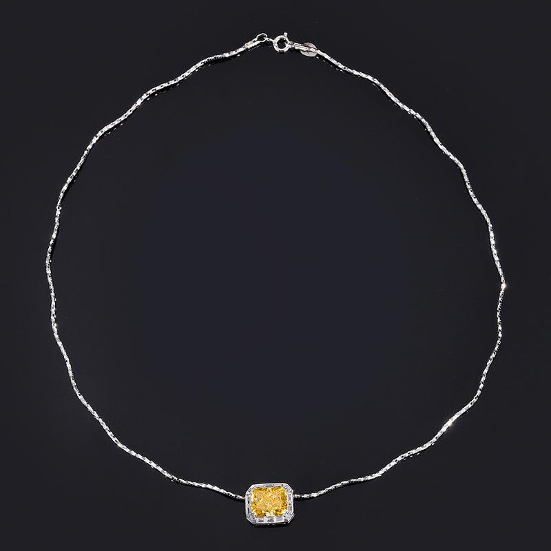 

Ювелирные изделия Высокоуглеродистый бриллиант ключичная цепочка легкая роскошная подвеска ожерелье основной камень 8 * 10