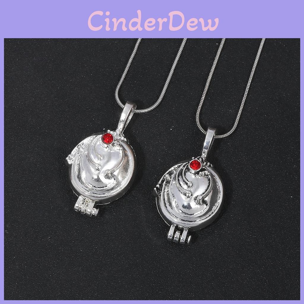The Vampire Diaries Red Rhinestone Decoration Openable Alloy Necklace For Fans And Fashion Enthusiasts