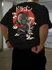 Japanese Anime Dragon Print Cotton Trendy Unisex Unisex Tshirts Summer Daily Outdoor Sports Casual Loose Street Shortsleeve