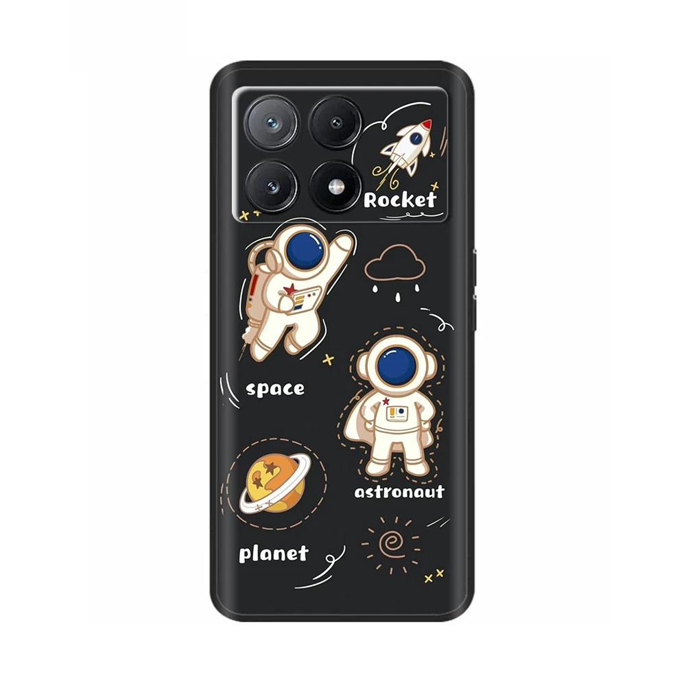 Poco X6 Case Phone Case Lovely Cat Coque Cover For Xiaomi Poco X6 Pro Poco X 6 Pro X6Pro Pocox6 Pro 5G Liquid Silicone Cases