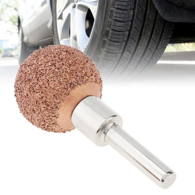 Small Abrasive Grinding Head 25mm Car Tire Repair Tools Metal for Grinding Head Coarse Auto Bike Tire Polishing Tool