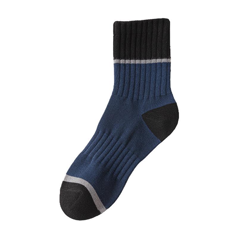 Men's Autumn and Winter Thickened Double-yarn Sports Mid-calf Socks, Men's Anti-odor, Sweat-absorbing and Antibacterial Winter Socks