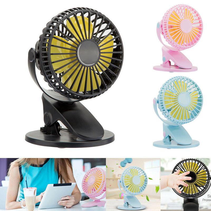 Small Yet Powerful Personal Portable Desk Fan With 3-speed Settings And Usb Rechargeable Battery