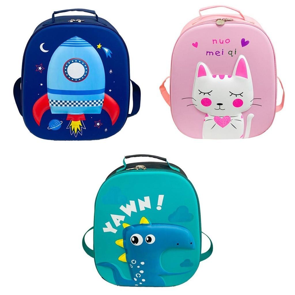 Blue Rocket Cartoon School Bag Eva Breathable Wear-resistant Shockproof Lightweight