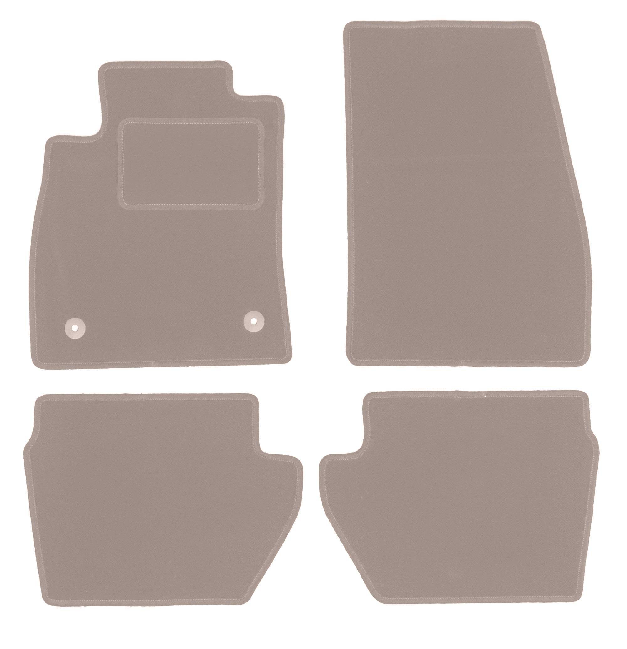 Beige velours vloermatten voor: Ford Fiesta MK8 hatchback (2017-)