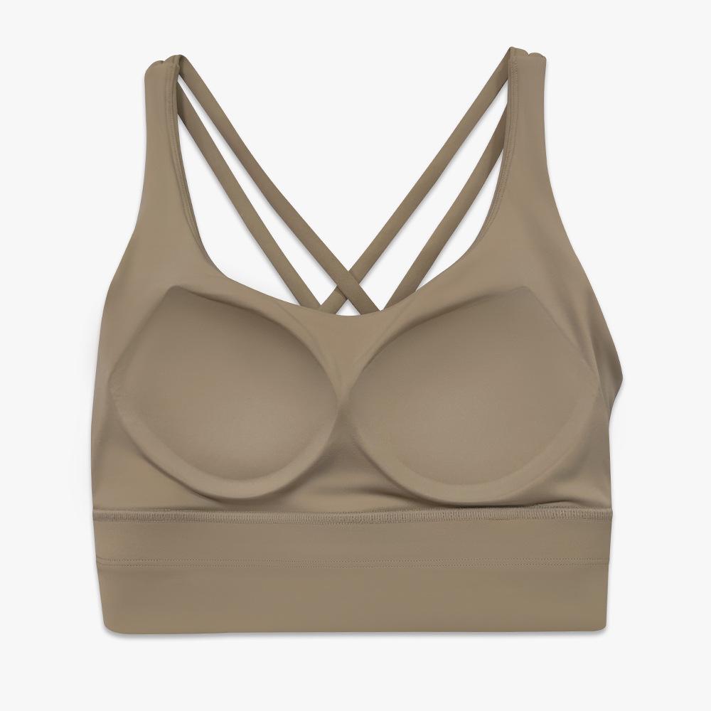 Double-Sided Criss-Cross Shockproof Sports Bra - Cloud-Like Yoga Fitness Top