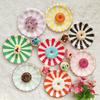 OIMG Disposable Hot Stamping Pink Paper Plates