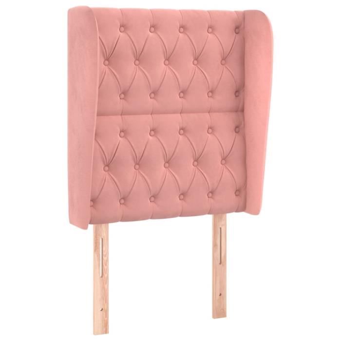 VidaXL Headboard with Ears Pink 83x23x118-128 Cm Velvet3118327