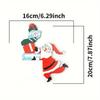 Christmas Decoration Cartoon 3D Santa Claus Wooden Ornament Corner Door Frame Decor