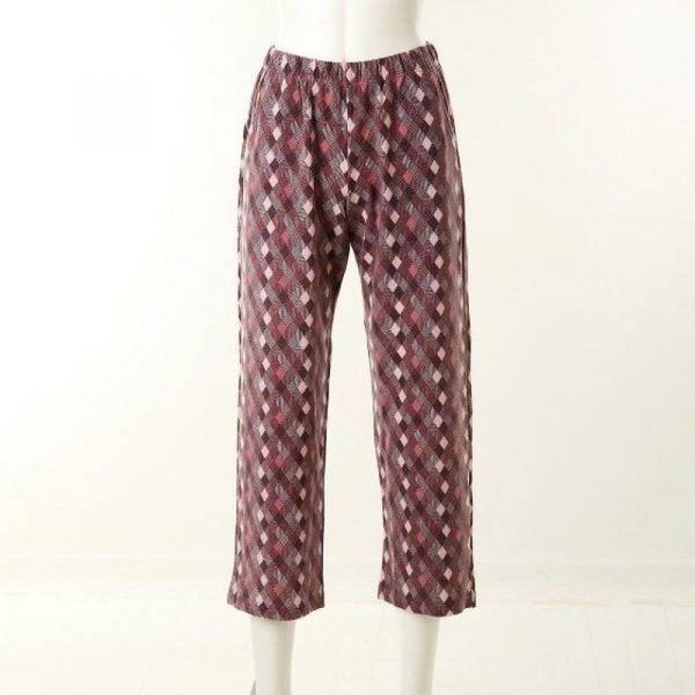 Wakolu Cozy PolyeSter Fleece Diamond Print Women S pantS Wpa567wp wines/90