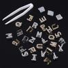 26 English Letters Hip Hop Grillz with Micro-paved Zirconia