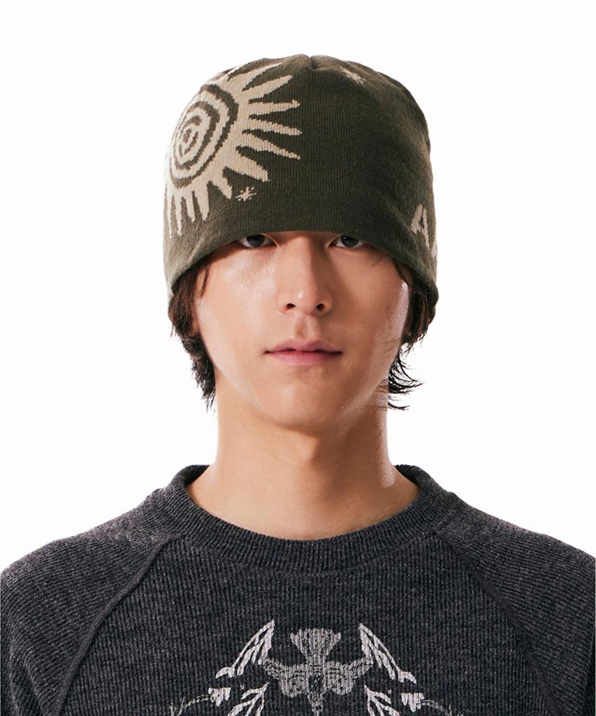 AAKAM Sun Jacquard Beanie (Khaki)