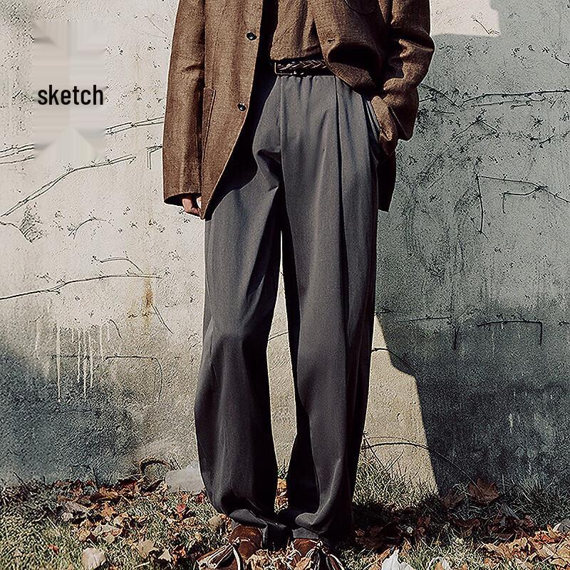 

Мужские весенние прямые свободные вязаные повседневные брюки 2025 XL