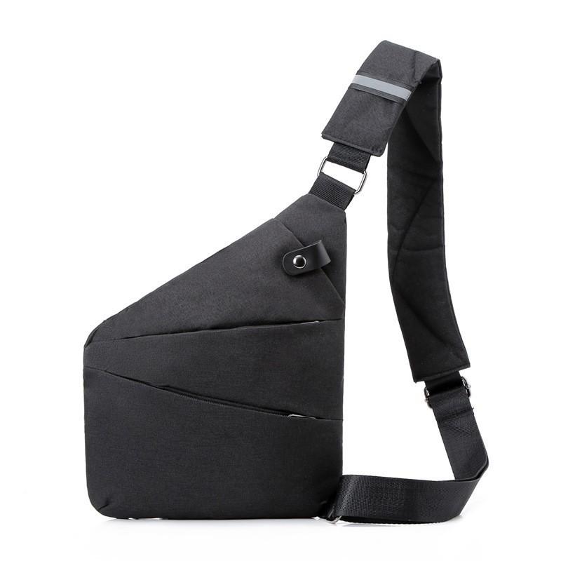 New Shoulder Bag Men Casual Sports Lightweight Chest Outdoor Crossbody 15x22x26 чёрный