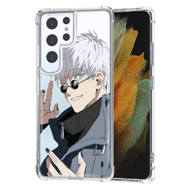 Transparent Phone Case For Samsung S10 S20 Fe S21 S22 S8 S9 Plus S21ultra S22ultra Japan Anime Jujutsu Kaisen Shockproof Cover