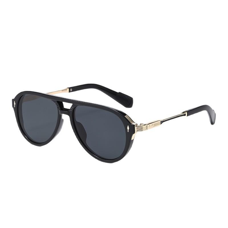 Fashionable Metal Sunglasses Party Gatherings Stage Performances Street Photography Fashion Wear Take UV Resistant Glasses