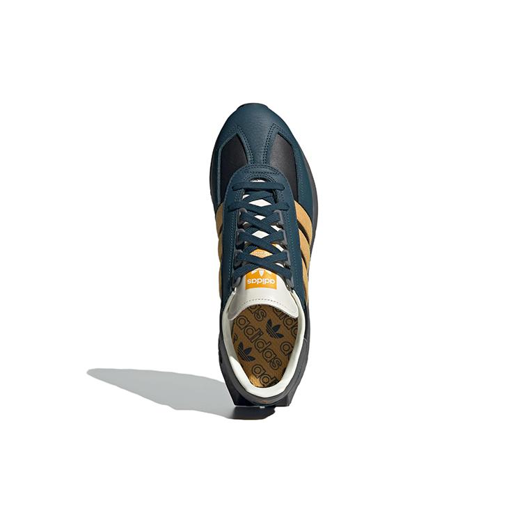 New Adidas Originals RETROPY Slip Resistant Low Top Casual Shoes Men's Blue Yellow