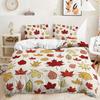 Bed Three-Piece Fallen Leaves Autumn Maple Leaf Quilt Cover 3D Digital Printing Kit