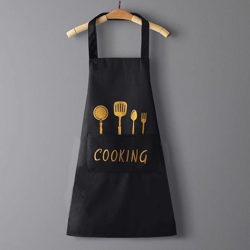 Kitchen Apron with Hand Wipe Pockets Waterproof and Oil Proof  for Cooking Baking Chef's Favorite Great for Men Women Adult