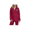 Adidas Originals X Anna Isoniemi Striped Logo Polo Loose Long Sleeve Jacket Women Jacket Red FQ4158