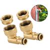 2Pcs Brass Hose Connection 1/2"And 3/4" Garden Quick Coupling Adapter For Hose Line Hose Bibs And Watering Equipment