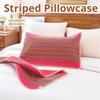 2Pcs Colorful Thickening Pillowcase Thickened Cushion Cover Thickened Striped Pillowcase Bedroom