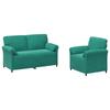 Sofa Set 2 Pcs Turquoise Velvet