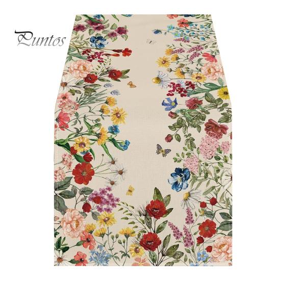 

Дорожка для стола с рождественским цветочным принтом, машинная стирка, украшение для домашней вечеринки, дорожка для стола, защищает стол от жары, царапин, пятен, скатерть