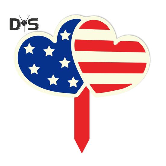 Star Patriotic Garden Stake American Style Outdoor Stake 4th of July Holiday Decor for Home Independence Day Yard Lawn Decoration