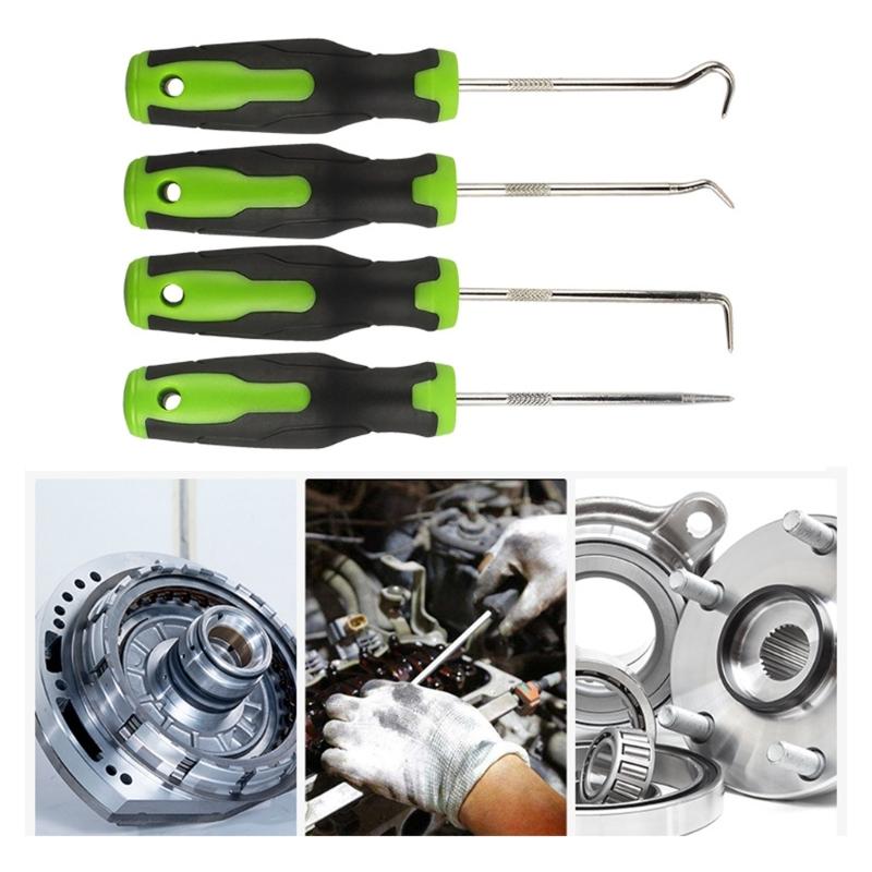 4Pcs Auto Vehicle Removal Pick Hook Set Auto Oil Seal Screwdrivers Gasket Puller Remover O Rings Seal Disassembly Tool