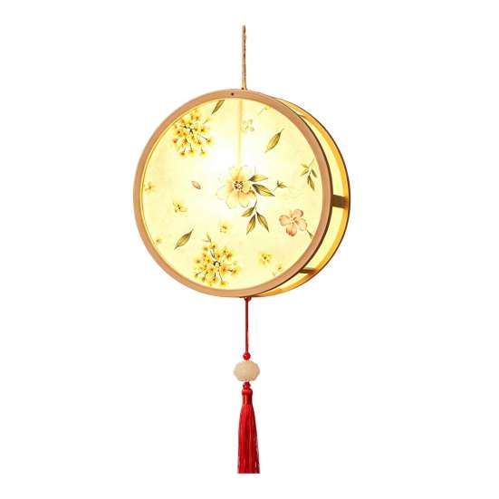 Decorative Tassel Lanterns DIY Chinese Ancient Style Lantern Kit, Light Up Handheld with LED String & Festival Gift for Children Tassel, Rabbit