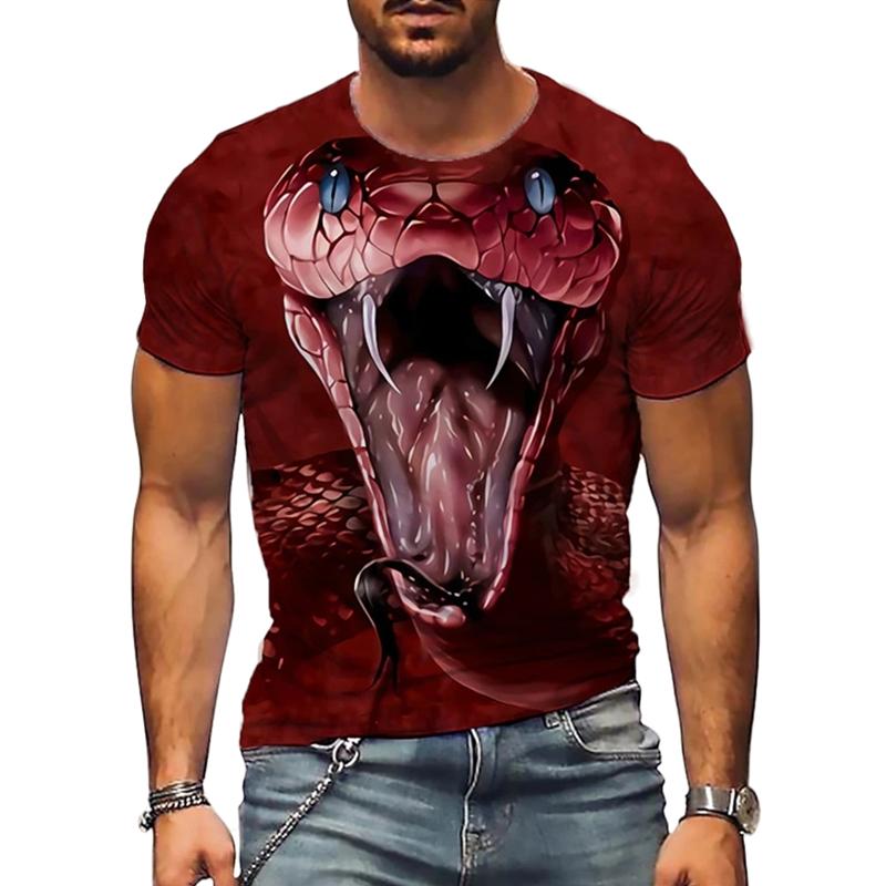 Fashion Men's Summer Fun T-Shirts Cute Funny Frog Graphics 3D Printing Short Sleeves Casual Harajuku Style Street Style Clothing