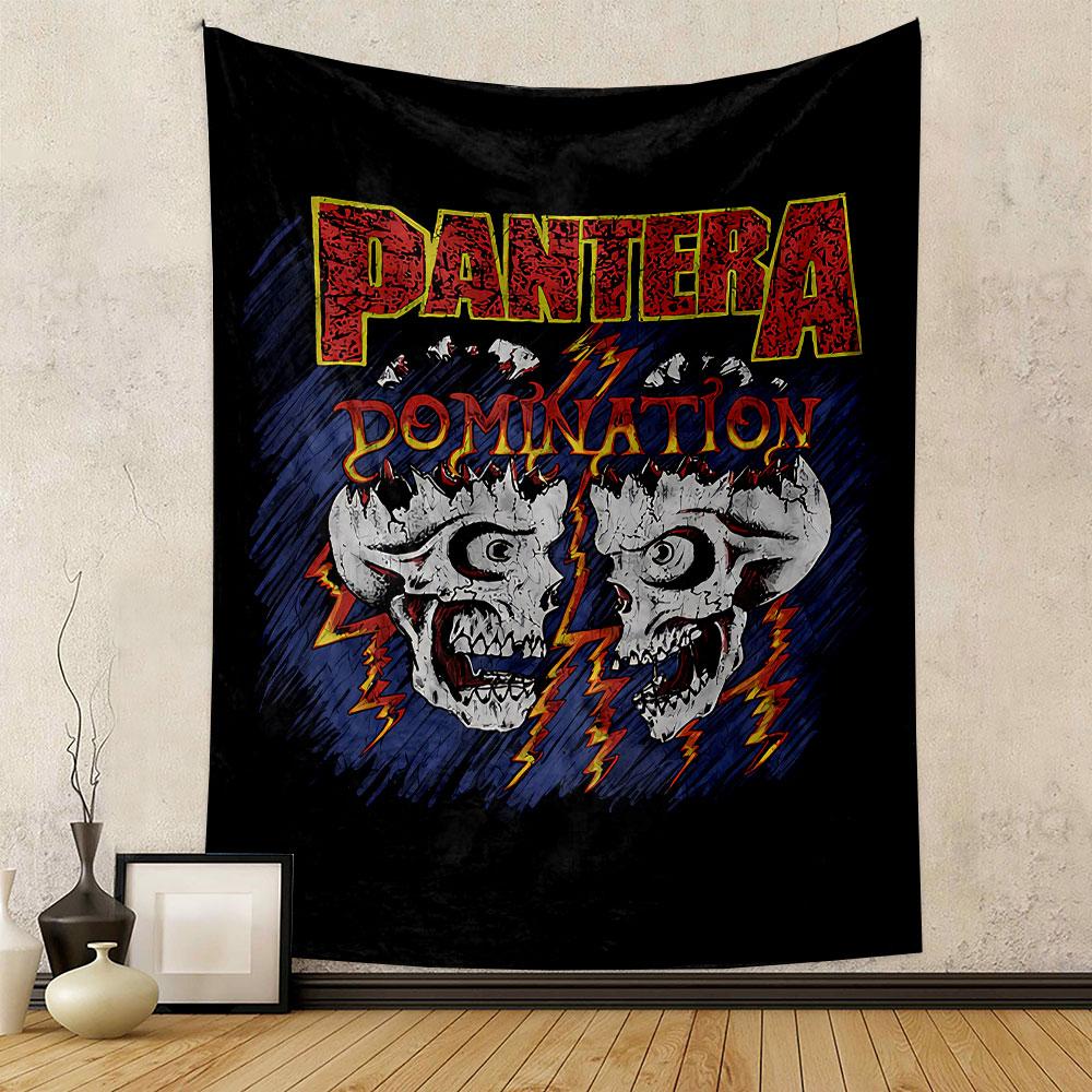 Pantera Domination Tapestry Wall Hanging, Groove Metal Band, Wall Decor for Bedroom Living Room Dorm