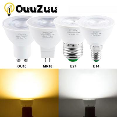 MR16 GU10 E27 E14 Lampada LED Bulb 5W/ 7W 220V Bombilla LED Lamp Spotlight Lampara LED Spot Light 120 Degree Cold/Warm White