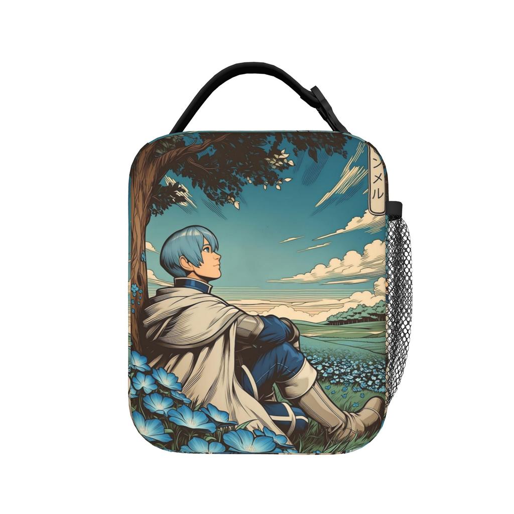 Frieren Himmel Insulated Lunch Bag High Capacity Sousou No Frieren Reusable Thermal Bag Tote Lunch Box Work Outdoor Food Bag