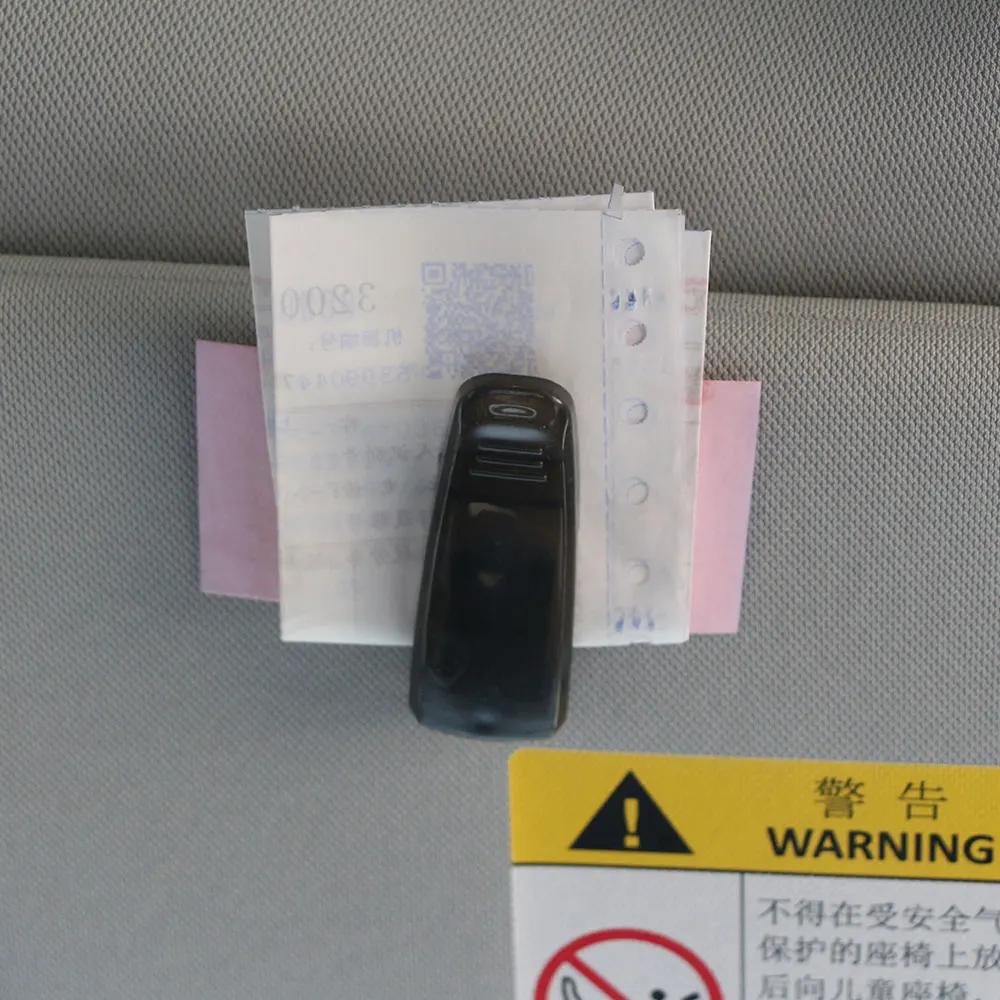 Car Sun Visor Glasses Box Sunglasses Clip Ticket Holder Stand Fastener Universal Card Pen Case Organizer Car Accessories