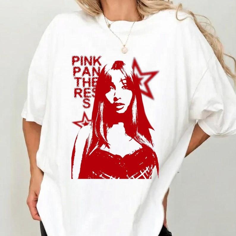 Pink Pantheress Graphic T Shirt Retro Y2K Pop Star Tee Oversized Cotton Unisex Shirt Y2K Gothic Cotton Oversized T-shirts 4XL