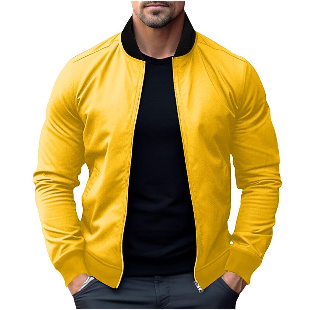 Men's Cotton Jacket Thin  Jacket Casual  Jacket With Zip Flight Jackett  Classic Outdoor Clothing