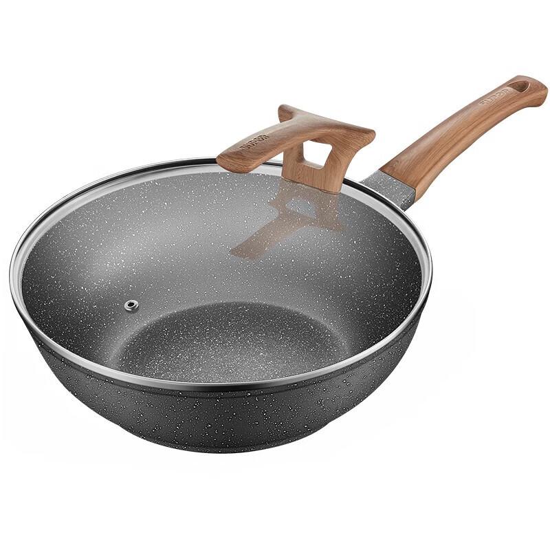 Supor Maifan Stone Non-Stick Flat-Bottom Wok