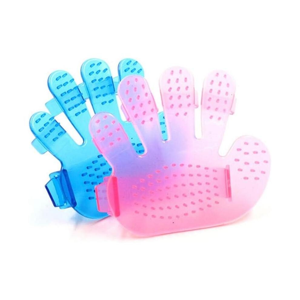 Grooming Glove for Dogs and Horses, Pink Pet Massage Brush for Labradoodle, Easy Clean Soft Rubber Material