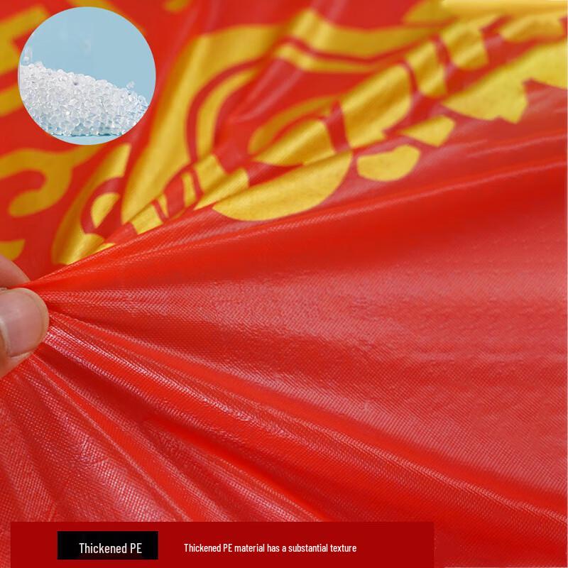 Homeglen Disposable Round Red New Year Tablecloth