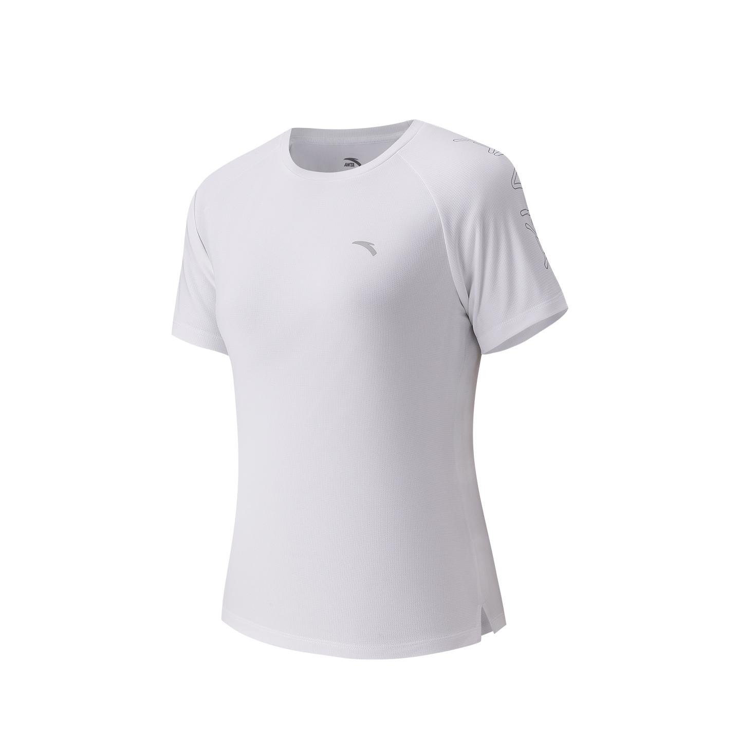 

Anta Training Short Sleeve Moisture Wicking Knitted Top Summer T-Shirt Women tops Snow-White 962627116-4 3XL
