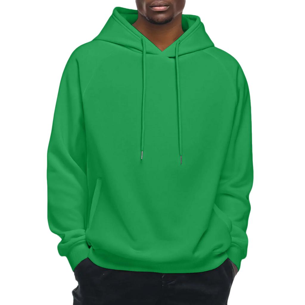 Men's Fashion Raglan Long Sleeve Hooded Sweatshirt