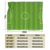 Soccer Field White Line Grass Background Blanket Warm Soft Funny Plush Bedding Throws For Bedroom Flannel Bedspread Bed Cover