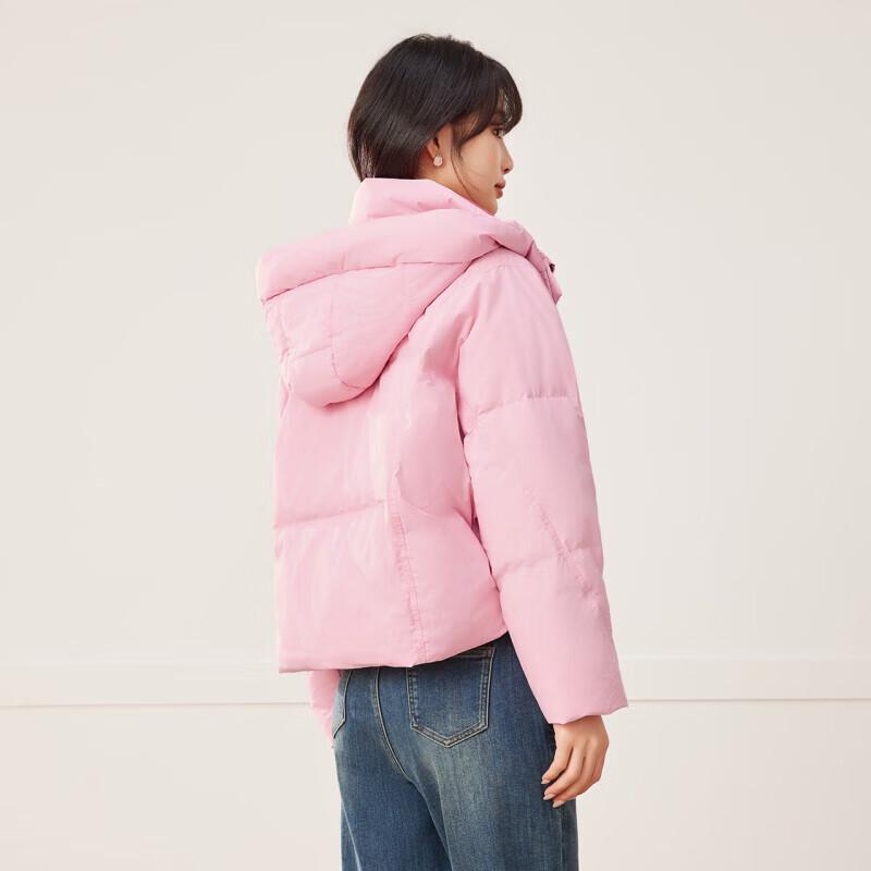 IEF French Color-block White Duck Down Puffer Jacket