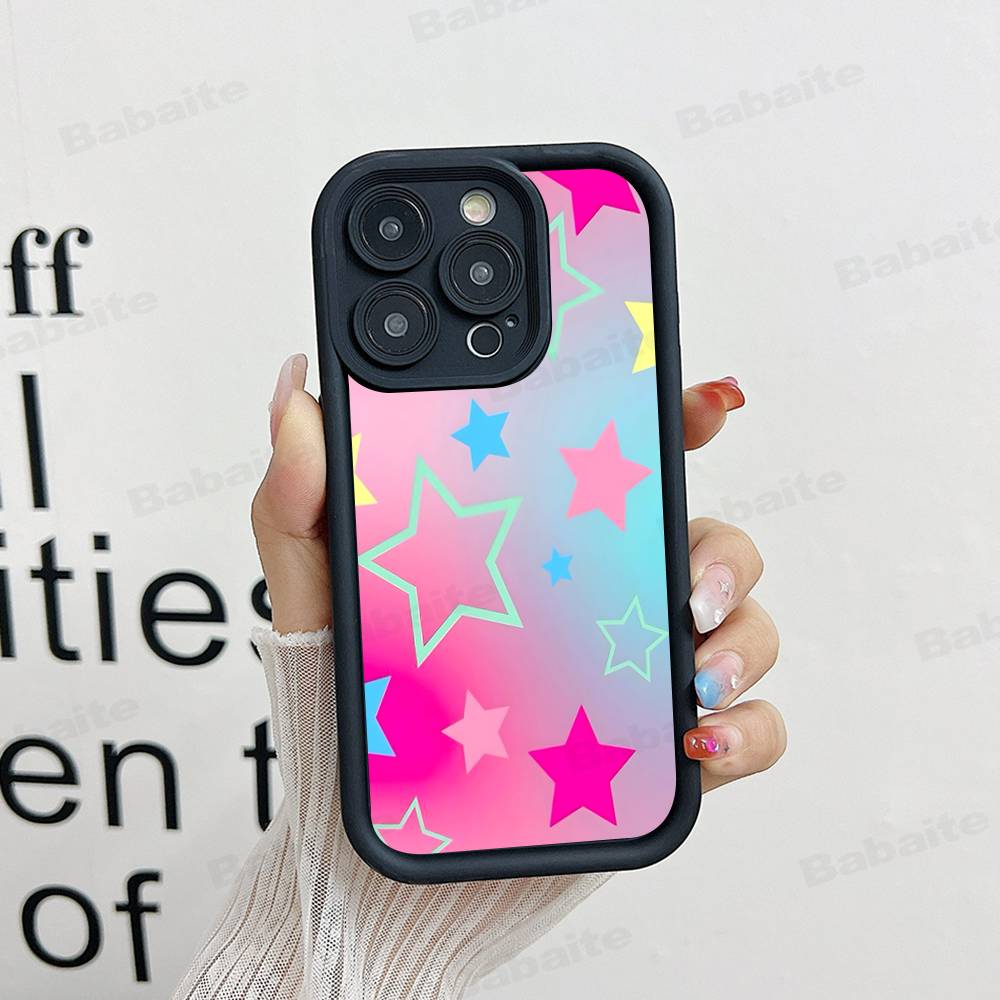 Cartoon Star Phone Case For IPhone 17 16 15 14 13 12 11 Pro Max Plus Silicone Shockproof Case