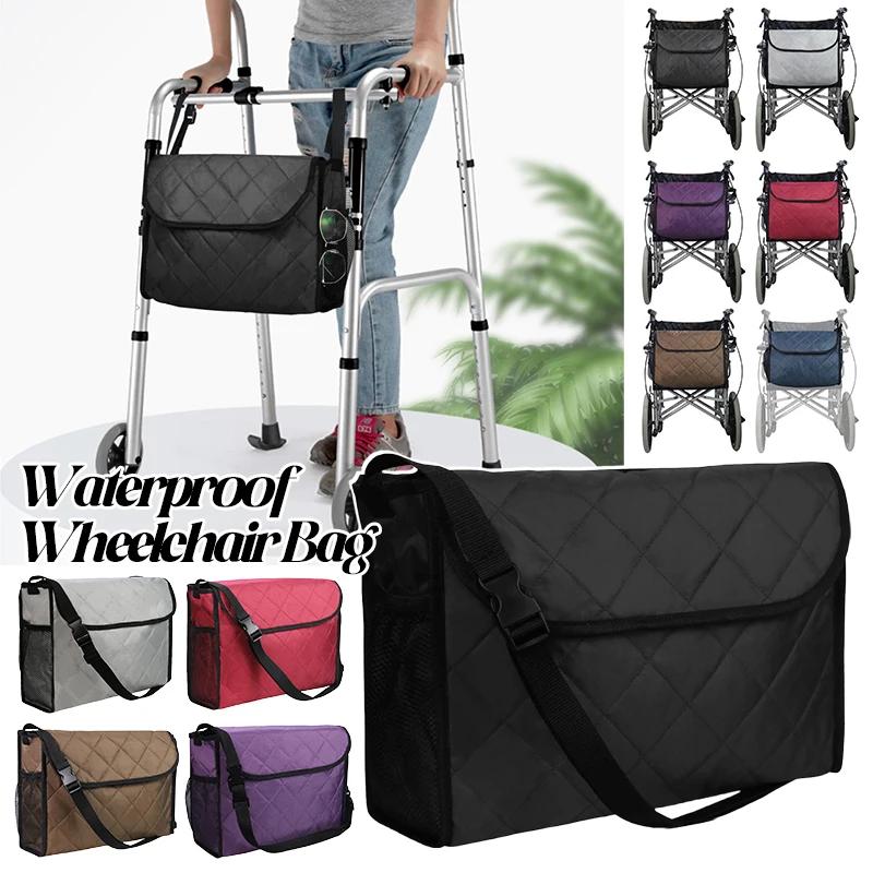Multi-functional Wheelchair Bag Wheelchair Armrest Bag Disabled Wheelchair Rear Hanging Bag Outdoor Shoulder High-capacity